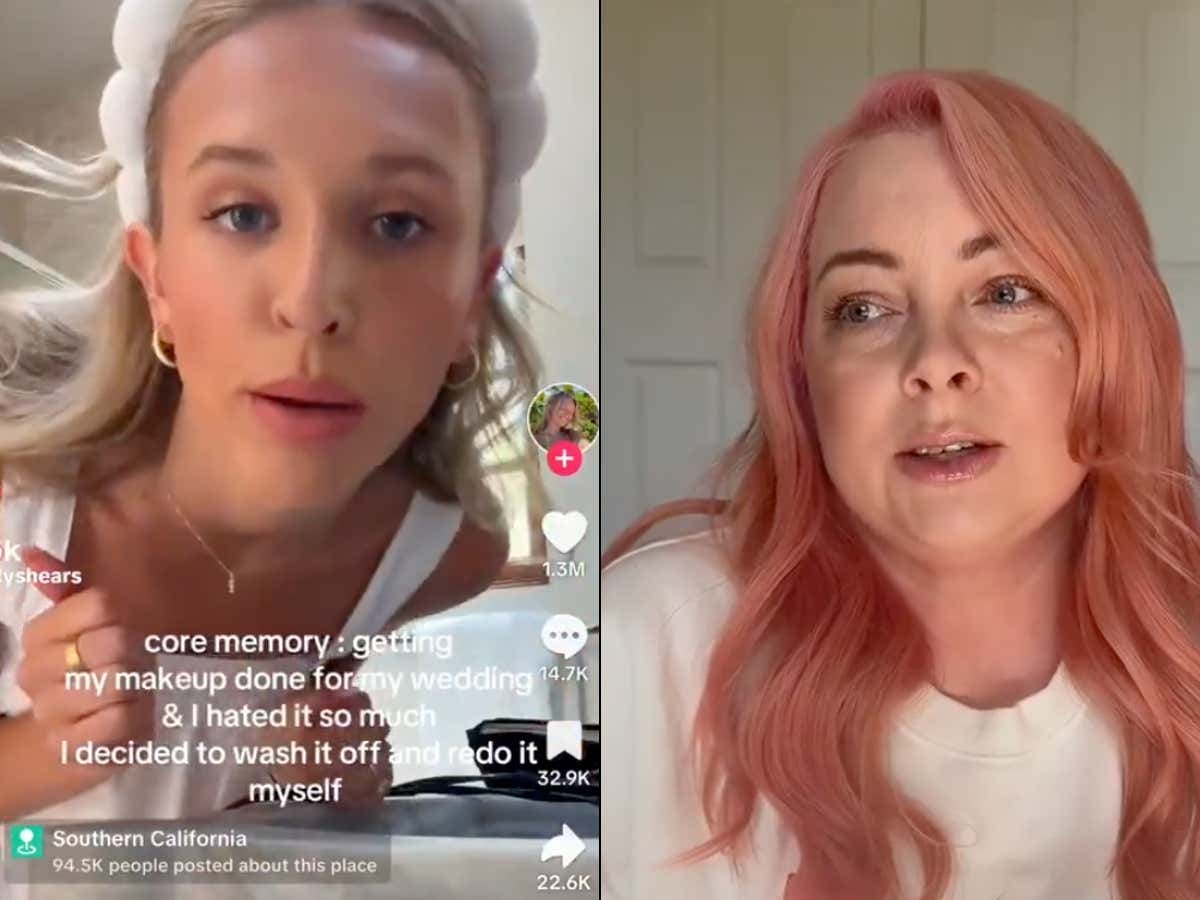 A Bride Is Going Viral After Washing Off Her Makeup 20 Minutes Before The First Look And Making A TikTok Roasting The Makeup Artist Who Was Having None Of The Disrespect