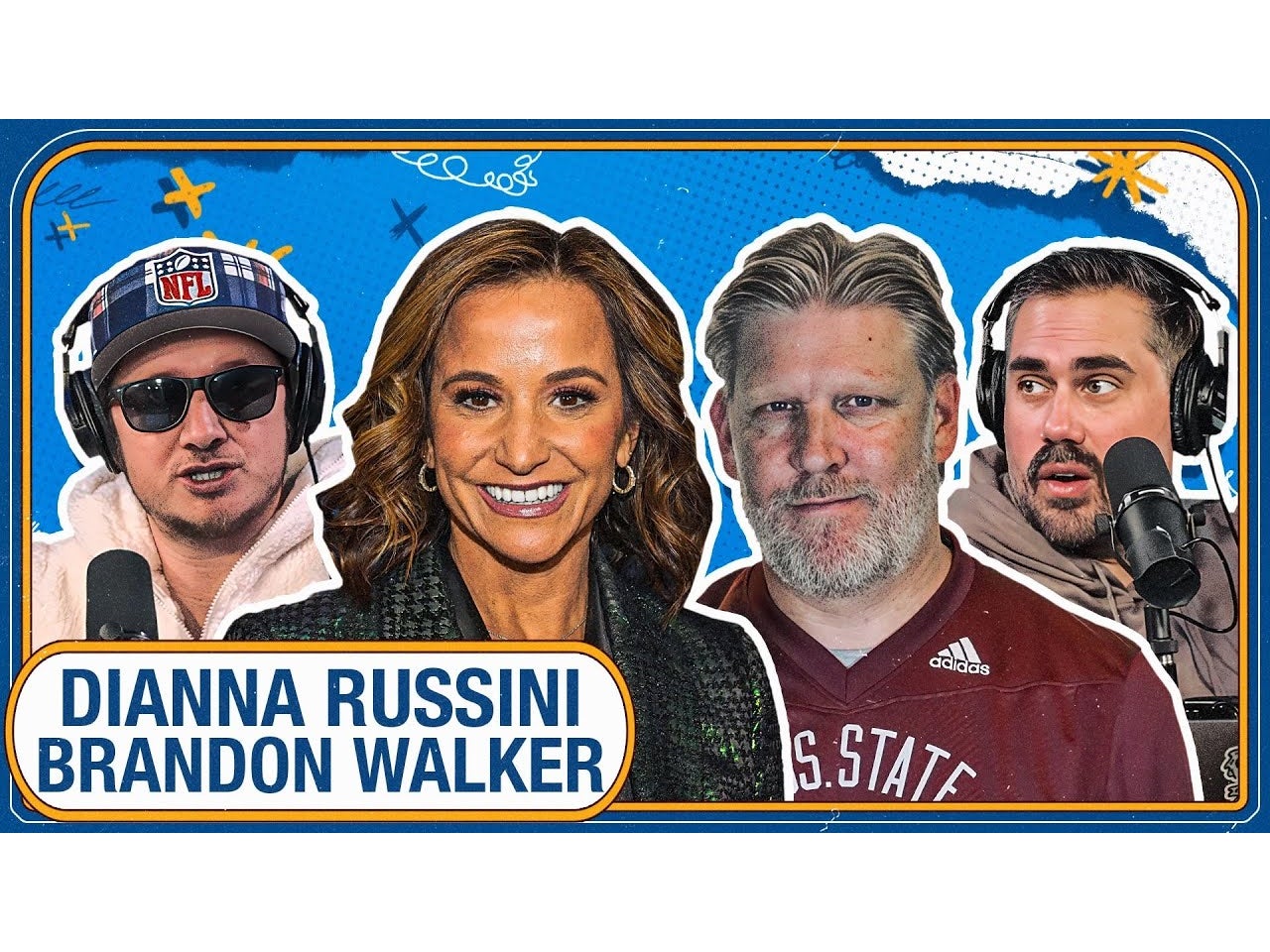 FULL VIDEO EPISODE: Dianna Russini On Coach Firings/Hirings, Brandon Walker On CFB, Who Is Under The Most Pressure Wild Card Weekend + Guys On Chicks