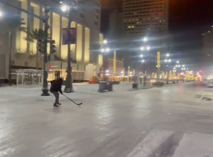 New Orleans Is Currently The Best Hockey City In The Country With Folks Skating Through The Frozen Streets